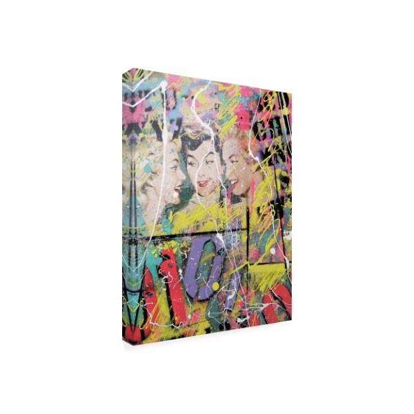 David Drioton 'Girls Night Graffiti' Canvas Art,14x19